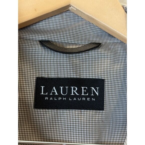 Lauren Ralph Lauren Stanza Men’s 40S Cream Puppytooth Rain Coat Classic Fit NWT - Picture 3 of 9